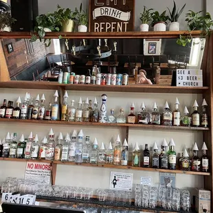 Well stocked bar