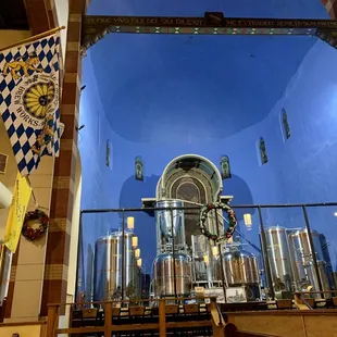 Inside the brewery