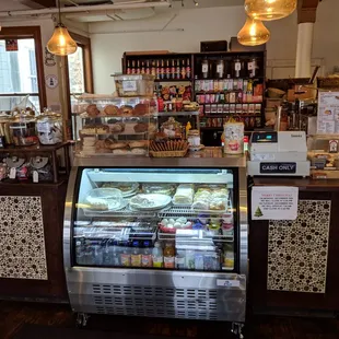 Pastries, drinks, and other goodies.