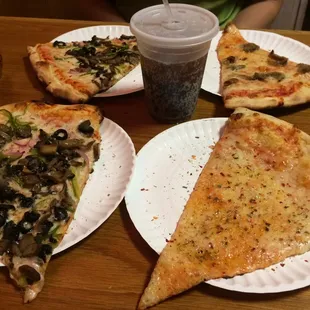 Veggie slices &amp; cheese slices