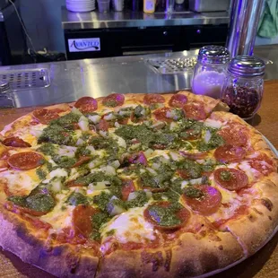 Pesto pizza