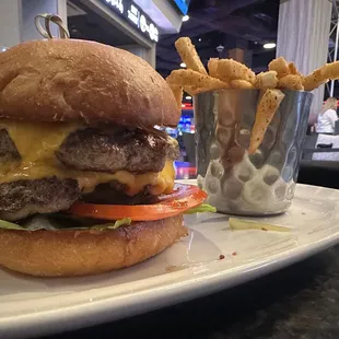 Double Smash Burger with Fries