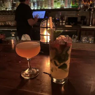 px old fashioned (i'm pretty sure) and pineapple swizzle