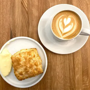 Amazing biscuit and a cappuccino