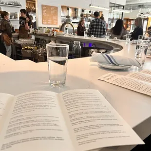 View from the bar seating