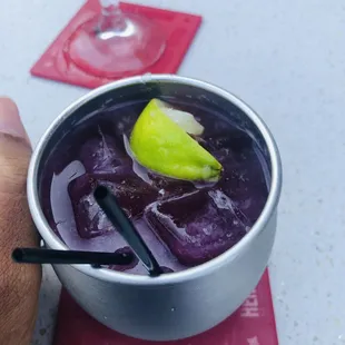 Tito's and blackberry specialty cocktail