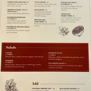 Summer 2024 Food Menu