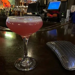 Churchill&apos;s bar with cocktail