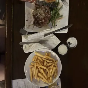 Ribeye was fabulous and you have to try the fries!