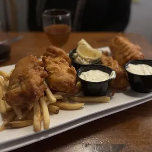 Fish and chips with one extra portion