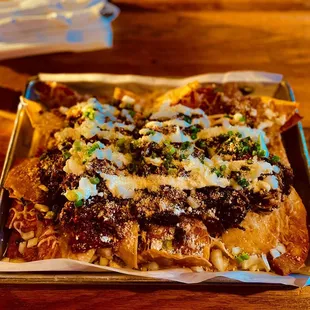 Borracho Nachos - good but needed more flavor (Big - $18)