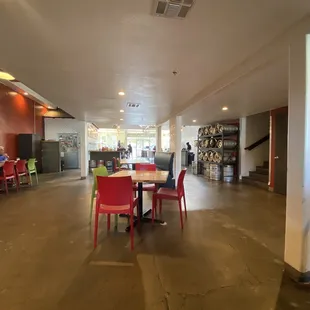 Inside the rear dining area