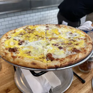 Bacon and Egg Pizza