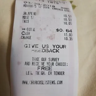 $.64 for 1 small Jalapeno? What? Next time I know better. Help !