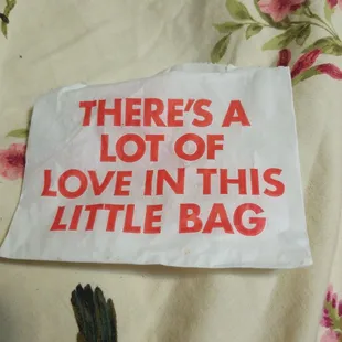 there's a lot of love in this little bag
