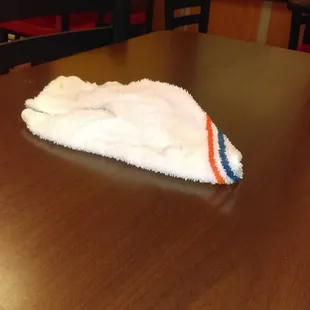 a towel on a table