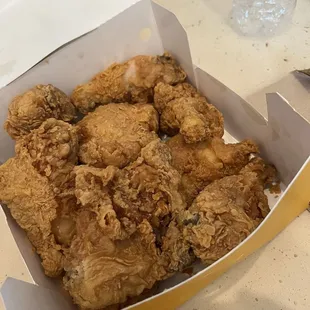 All these are not well cooked, raw chicken inside!!