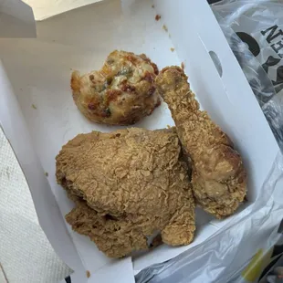 2 piece special with cheddar jalapeno biscuit.