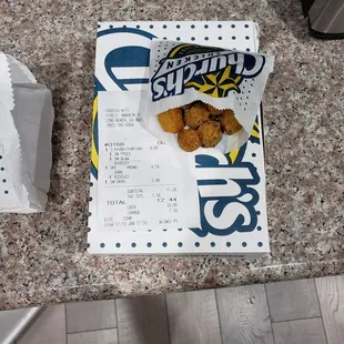 Churches chicken okra regular and it's only 20 pieces.