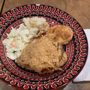 a plate of food on a table