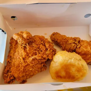 #1 Meal with spicy leg and thigh. $11.49