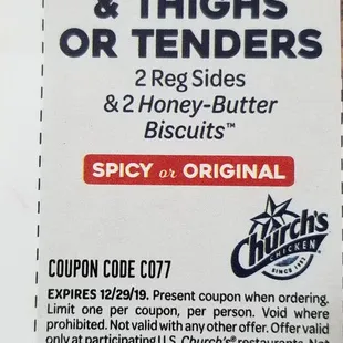 This is the coupon management gave me a hard time over. There is no begin date just an expiration date so why the hassle?