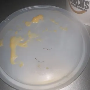 a dirty plate and a cup