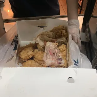 a box of fried chicken