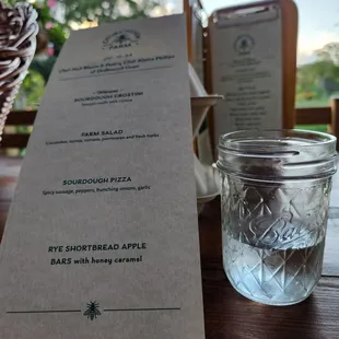 Menu for the evening with guest chefs from Driftwood Oven