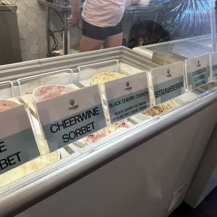 a display of ice cream
