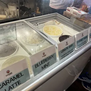 a variety of ice creams