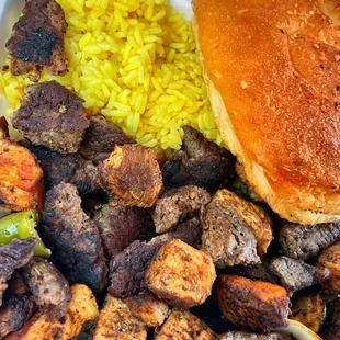 a close up of a plate of food