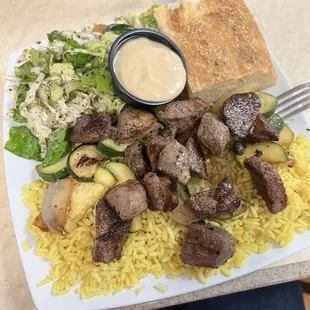 Lamb kabob plate