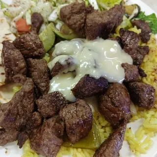 Beef Kebab Plate(tenderloin tips)