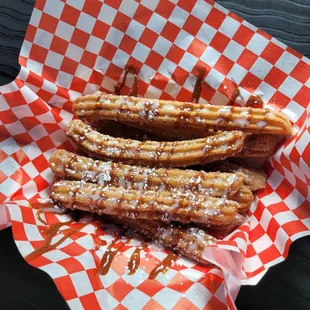 Churros with toppings