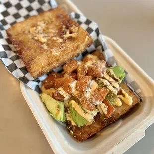 Poke Salmon Crispy Rice Sandwich
