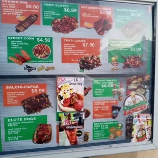 Drive thru menu