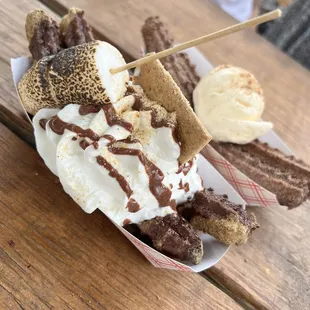 Campfire and traditional plus ice cream!