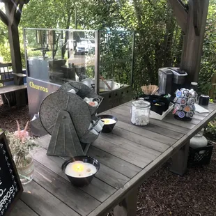 outside