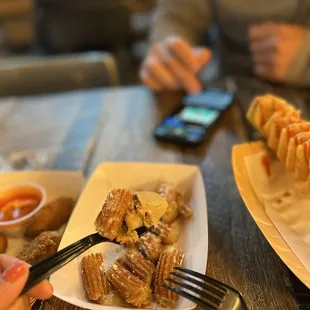 Mini Churro Bites &amp; coffee ice cream