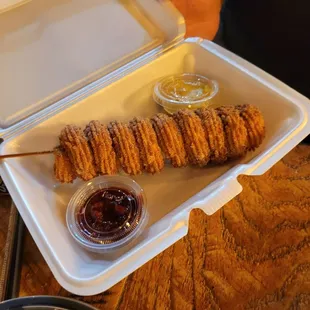 Churro dog.