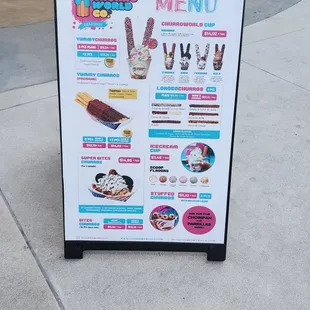 a menu for a restaurant