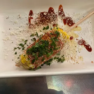 Elote half cob