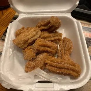 First time customer. Had the churros bites. Rating it an 8 out 10 very pleased. We will be coming back.