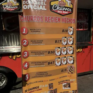 Menu as of August 2024. Very expensive now