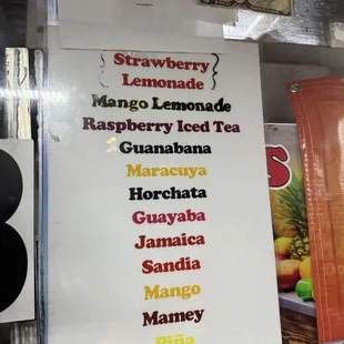 Drink flavors