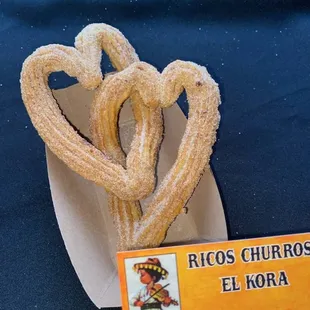 Heart-shaped churros for bride and groom