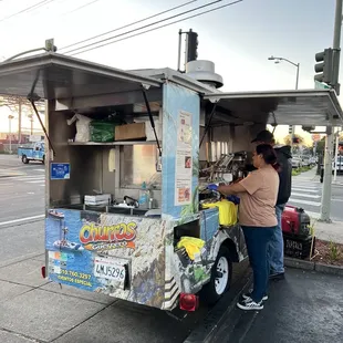 tacos, outside