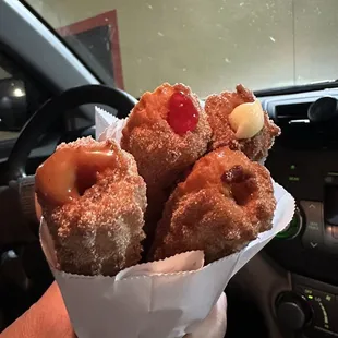 Caramel, Strawberry, Chocolate, Vanilla Churros