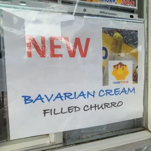Bavarian cream filled churro